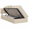 vidaXL Cama con almacenamiento y colch&oacute;n Crema 100 x 200 cm Terciopelo