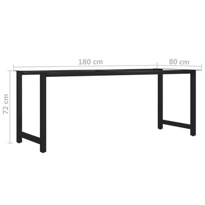 vidaXL Estructura de mesa de comedor en forma de H 180x80x72 cm