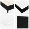 vidaXL Cama tipo Box Spring con colch&oacute;n Negro 90 x 200 cm tela