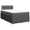 vidaXL Cama box spring con colch&oacute;n tela gris oscuro 120x190 cm