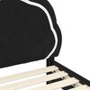 vidaXL Cama para ni&ntilde;os con cabecero Negro 90 x 200 cm Terciopelo
