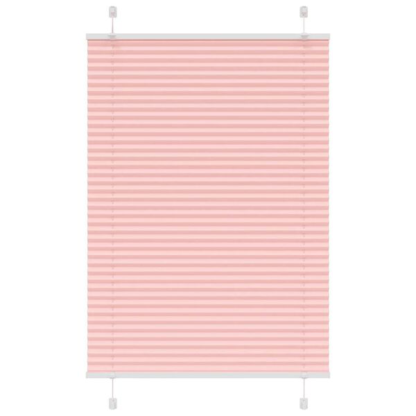 vidaXL Estor Plisado rosa 85x150 cm Tela Ancho 84,4 cm Poli&eacute;ster