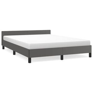 vidaXL Estructura de cama con cabecero sin colch&oacute;n azul 140x190 cm