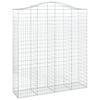 vidaXL Cesta gaviones forma arco hierro galvanizado 200x50x220/240 cm