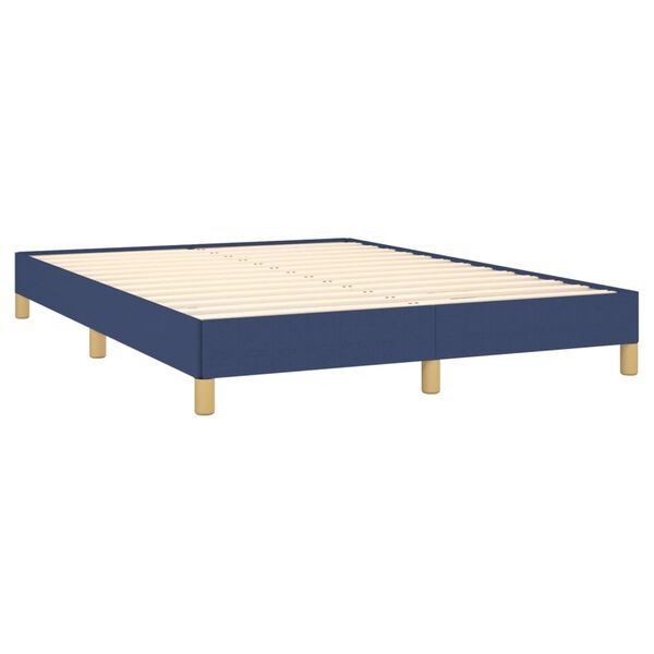 vidaXL Cama sin colch&oacute;n tela azul 140x190 cm