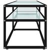 vidaXL Mueble de TV vidrio templado color mármol blanco 160x40x40,5 cm