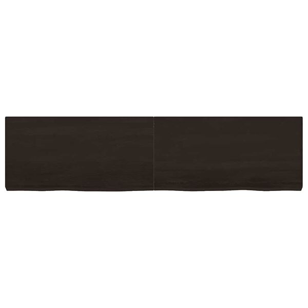 vidaXL Tablero mesa madera roble tratada marrón oscuro 160x40x(2-6) cm