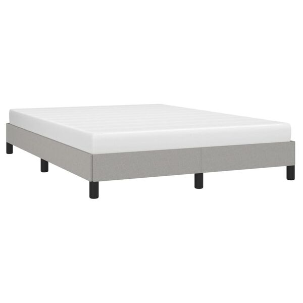 vidaXL Cama sin colch&oacute;n tela gris claro 140x190 cm