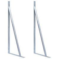 vidaXL Soportes para postes de valla 2 unidades acero galvanizado