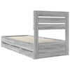 vidaXL Estructura de cama Gris Sonoma 90 x 200 cm Madera Ingenieril