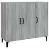 vidaXL Aparador de madera de ingenier&iacute;a gris Sonoma 90x34x80 cm