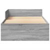 vidaXL Estructura de cama madera de ingenier&iacute;a gris Sonoma 75x190 cm