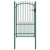 vidaXL Puerta de cerca con picos EMMEN 104 x 134,5 cm Con cerradura