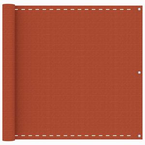 vidaXL Toldo para balc&oacute;n HDPE naranja 90x500 cm
