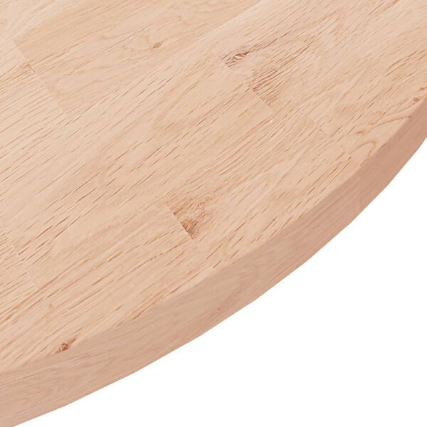 vidaXL Superficie de mesa redonda madera de roble sin tratar Ø90x2,5cm