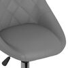 vidaXL Silla de comedor giratoria de cuero sint&eacute;tica gris