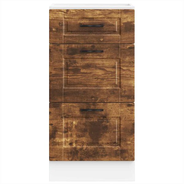 vidaXL Mueble bajo de cocina porto roble ahumado madera reconstituida