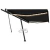 vidaXL Toldo retráctil manual con LED gris antracita 500x300 cm