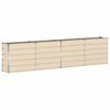 vidaXL Jardinera Marfil 320 x 40 x 75 cm Acero