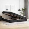 vidaXL Cama con almacenamiento y colch&oacute;n Negro 200 x 200 cm