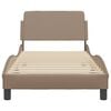vidaXL Estructura de cama Dover cuero sint&eacute;tico capuchino 90x200 cm