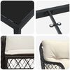 vidaXL Conjunto de Comedor de Jard&iacute;n 9 pcs Negro rat&aacute;n sint&eacute;tico