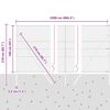vidaXL Poste de Valla Gris 25 x 1,6 m (malla de 50 mm) Acero y PVC