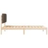 vidaXL Estructura de Cama con Cabecera Tapizada Taup&eacute; 100 x 200 cm