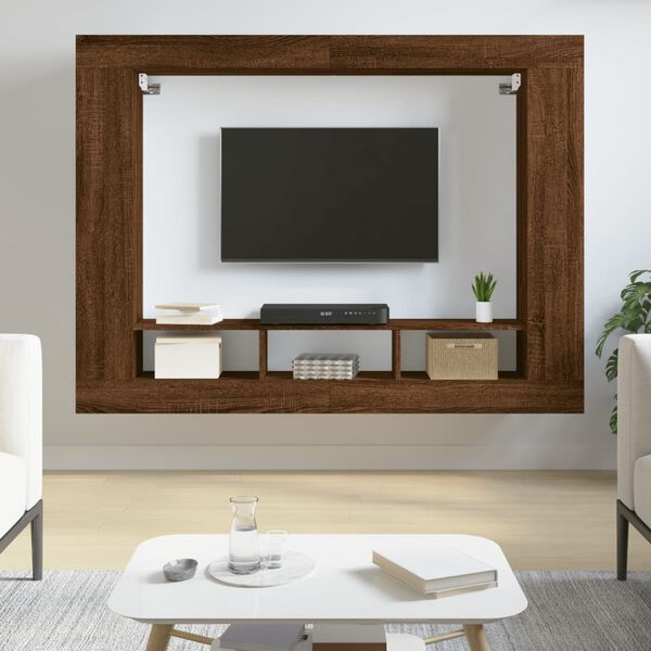 vidaXL Mueble para TV madera de ingenier&iacute;a roble marr&oacute;n 152x22x113 cm