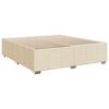 vidaXL Cama box spring con colch&oacute;n tela color crema 180x200 cm