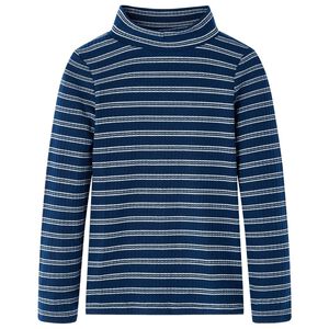 Camiseta infantil de manga larga azul marino 128