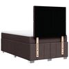 vidaXL Cama box spring con colch&oacute;n tela marr&oacute;n oscuro 120x190 cm