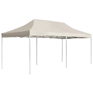 vidaXL Carpa plegable profesional de aluminio crema 6x3 m
