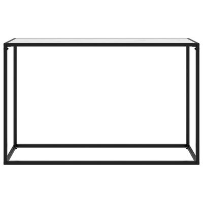 vidaXL Mesa consola vidrio templado blanco 120x35x75 cm