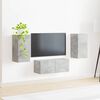vidaXL Conjunto de mueble de TV 6 pcs Gris Concreto