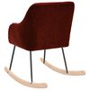vidaXL Silla mecedora de tela rojo vino tinto