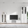 vidaXL Conjunto de mueble de TV brillante Madera de ingenier&iacute;a
