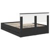 vidaXL Estructura de cama Negro 140 x 200 cm Madera Ingenieril