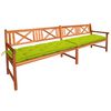 vidaXL Banco de jard&iacute;n con cojines madera maciza de acacia 240 cm