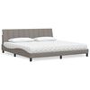 vidaXL Cama con colch&oacute;n Hanko tela gris taupe 200x200 cm