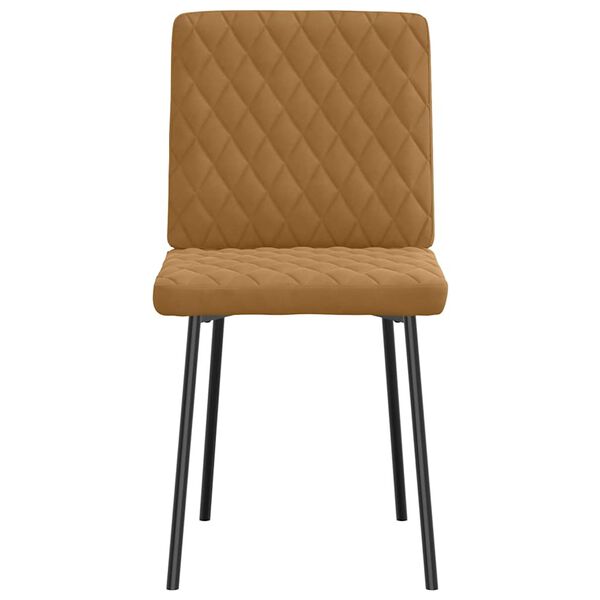 vidaXL Sillas de comedor 6 unidades terciopelo marr&oacute;n