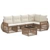 vidaXL Conjunto de sof&aacute;s de jard&iacute;n 6 pcs Beige y blanco crema