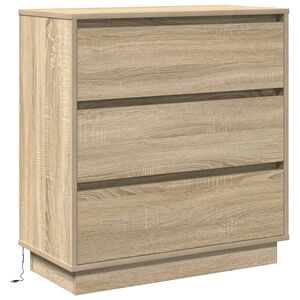 vidaXL Armario de Noche con caj&oacute;n Roble Sonoma 71 x 34,5 x 75 cm