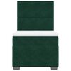vidaXL Cama box spring con colch&oacute;n terciopelo verde oscuro 90x200 cm