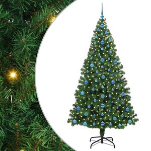vidaXL &Aacute;rbol de Navidad artificial Verde 210 cm PVC y Acero y Pl&aacute;stico