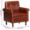 vidaXL Sill&oacute;n butaca de cuero aut&eacute;ntico marr&oacute;n