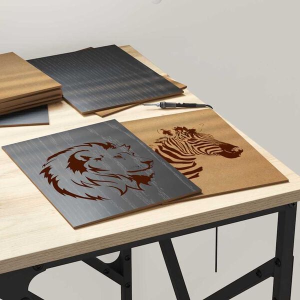 vidaXL Paneles Decorativos 150 pcs Roble Negro 15 x 21 x 0.27 cm