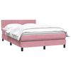 vidaXL Cama box spring con colch&oacute;n terciopelo rosa 160x210 cm