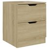 vidaXL Mesita de noche madera de ingenier&iacute;a roble Sonoma 40x40x50 cm