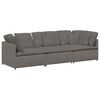 vidaXL Sof&aacute; modular con cojines de tela de pana gris claro